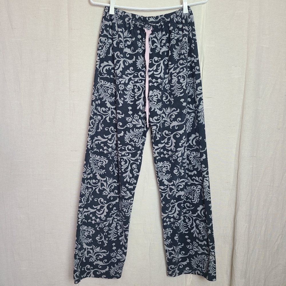 Jasmine Rose Intimates Women's Navy Paisley Fleece Cozy Winter Pajama Pants
